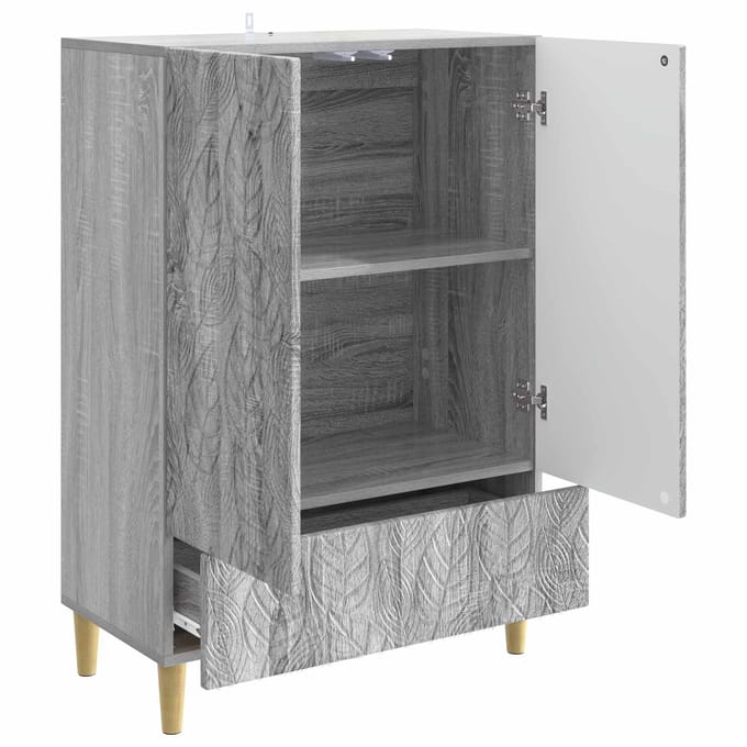 vidaXL - Dressoir - Grijs - Sonoma - 66 - x - 34,5 - x - 95 - cm - Bewerkt - hout