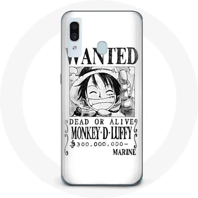 Coque - Samsung - Galaxy A20 - Souple - Luffy One Piece - Blanche blanc