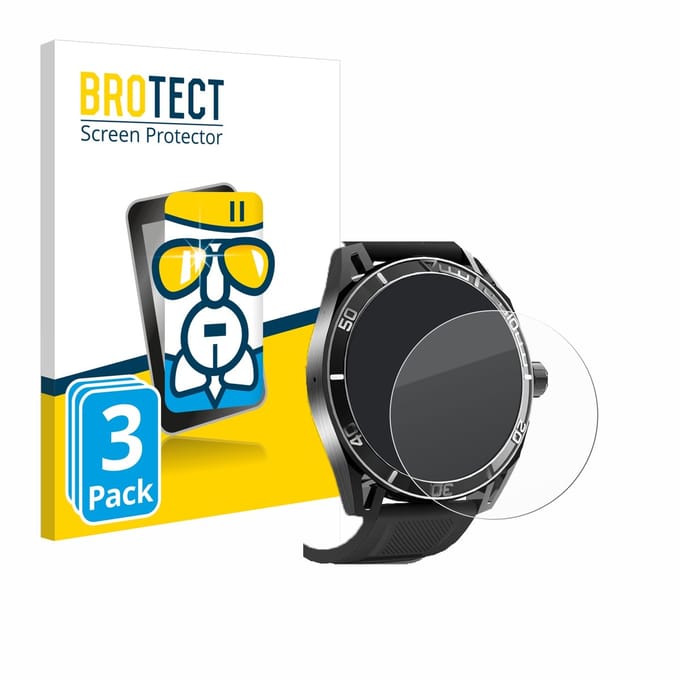 Screenprotector 3 Stuks voor Yuede Smartwatch 1.43" (rond) Beschermglas transparant