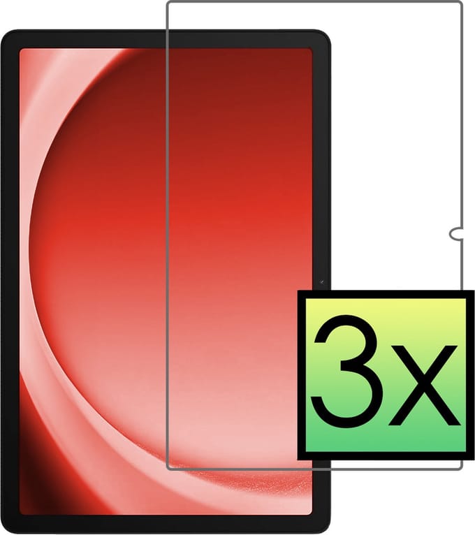 Screenprotector - 3 Stuks - Geschikt voor Samsung Galaxy Tab A9 Plus - Extra Sterk - Beschermglas - Gehard Glas - Tempered Glass - Screen Protector - Bescherm Cover