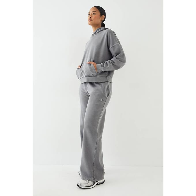 Dames DSGN Studio Premium Zwaargewicht Gewassen Rechte Pijp Jogger | Charcoal | Maat: Small