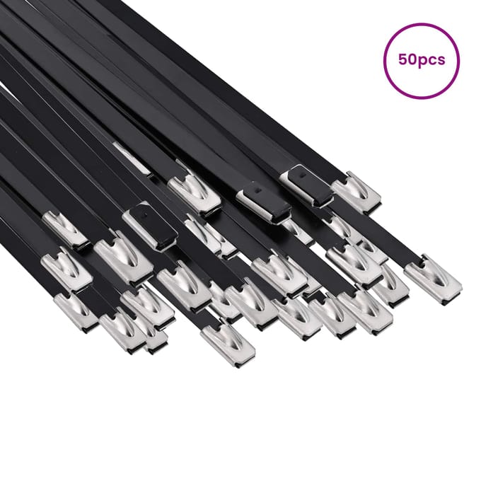 vidaXL - Kabelband - 50 - st - 4,6 - x - 800 - mm - Zwart