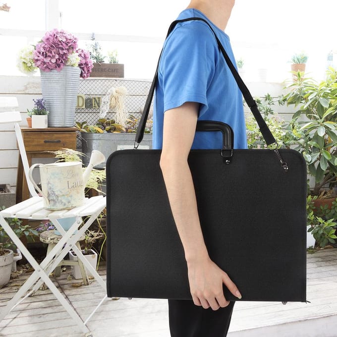 Draagbare PVC schilderplaat tas A3 tekenbord schetsbord opbergtas documenten draagtas black