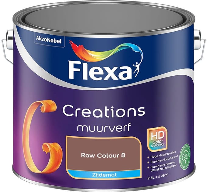 Flexa - Creations Muurverf Zijdemat - Raw Colour 8 - Mengverf - 2,5 L