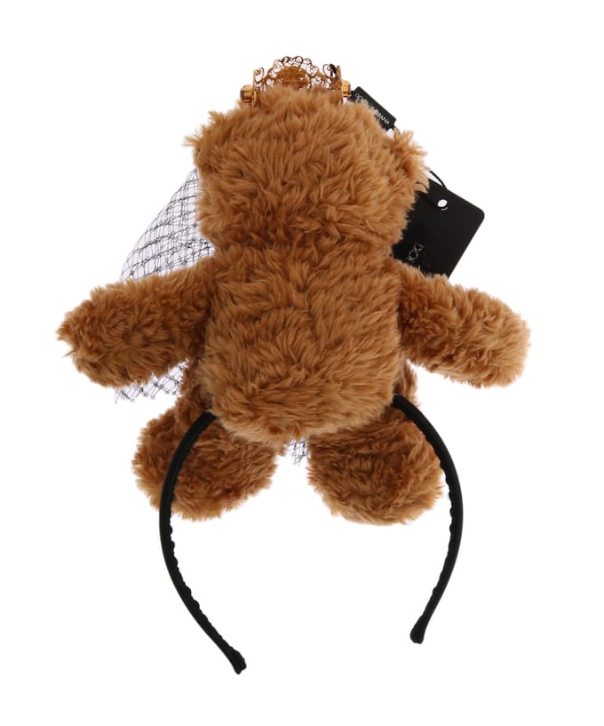 Dolce & Gabbana Teddybeer Gouden Kristallen Kroon Tiara Diadeem Haarband