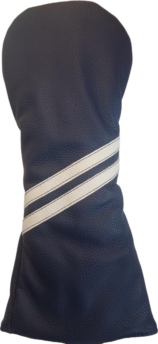 Golf Club Headcover Double-Stripe - Golfclub Covers - Donker Blauw- Headcovers-Golf Spullen- Driver