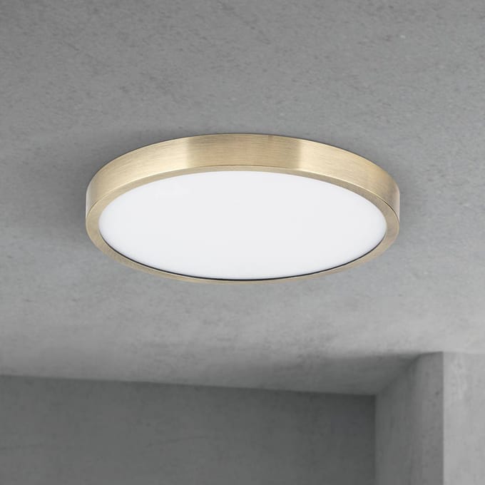 ORION LED plafondlamp Disc, antiek messingkleurig, Ø 24 cm, CCT