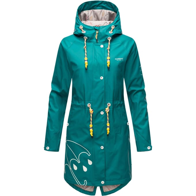 Marikoo dames regenjas – Dancing Umbrella, waterdicht met capuchon