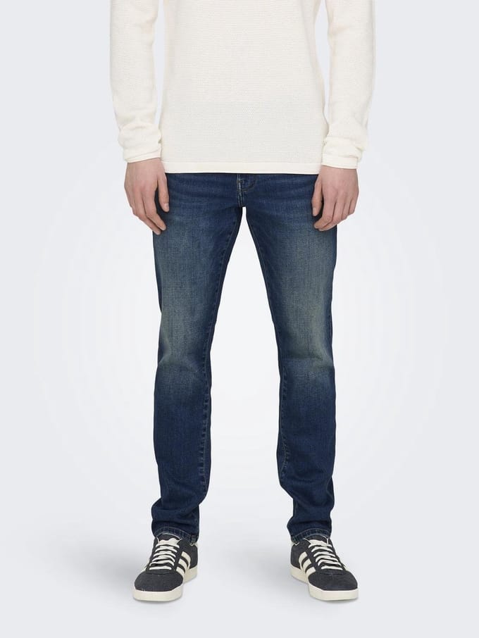 ONLY&SONS - ONSLOOM SLIM ONE DMBD 6817 TAI DNM - Heren - Jeans