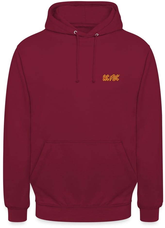 AC/DC Borst Logo In Rood En Geel Hoodie Unisex