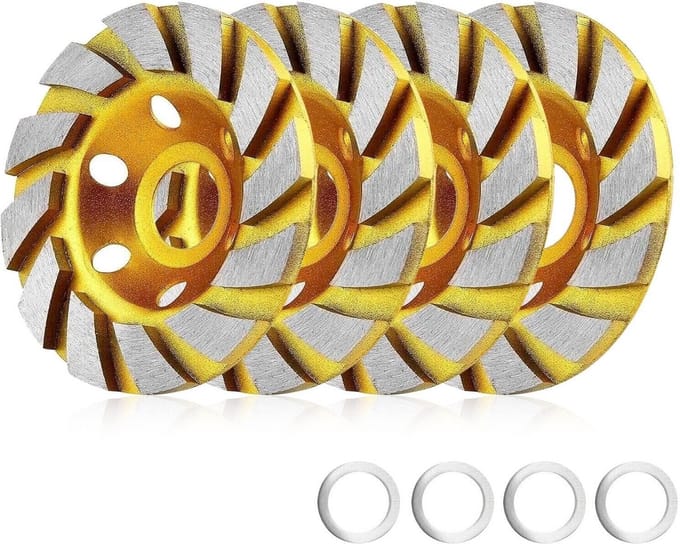 Diamantslijpschijf voor Beton en Steen - 102mm Turbo Segment