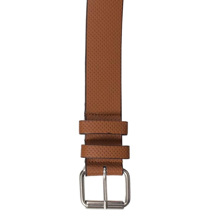 Kruze Heren Riem Tan Leder In reliëf