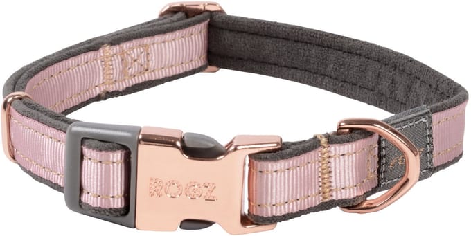 Rogz Urban Halsband Roze&Grijs&Rosé - Hondenhalsband - M