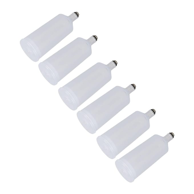 6 pièces 40ml Aérographe Pot Vide PP Bouteille Vide Accessoire de Rechange pour Aérographe Visage Soin de la Peau white