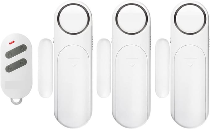 Deur Sensor Alarm - Raamalarm Draadloos - Huis Beveiliging - 120dB Luide Sirene - 300ft Bereik - Wit