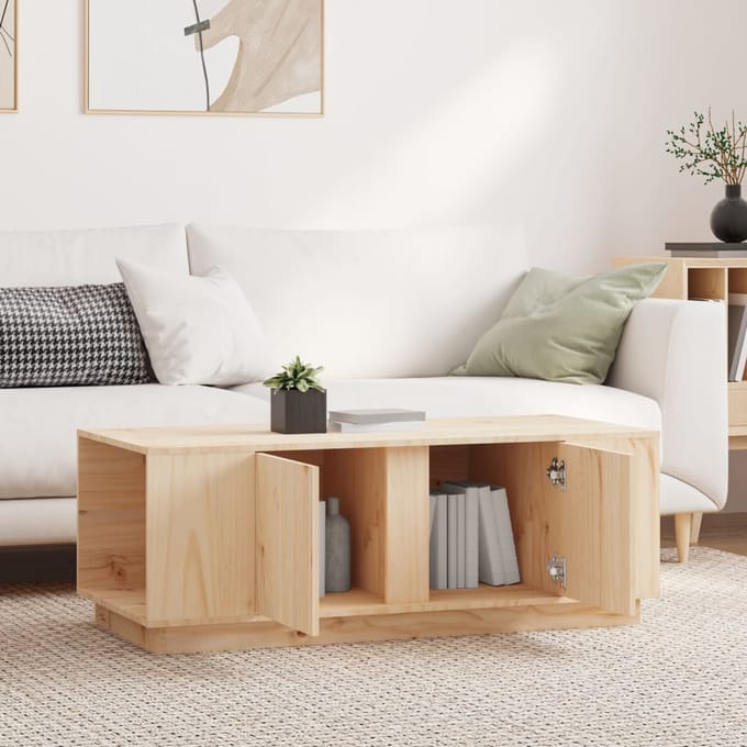 vidaXL - Salontafel - 110x50x40 - cm - massief - grenenhout