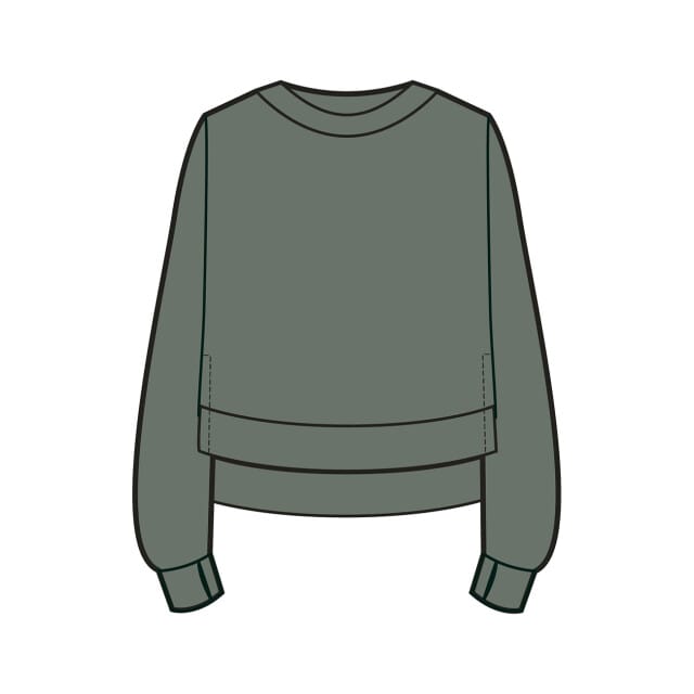 Sweaty Betty After Class Crop Sweatshirt GROEN - Maat S