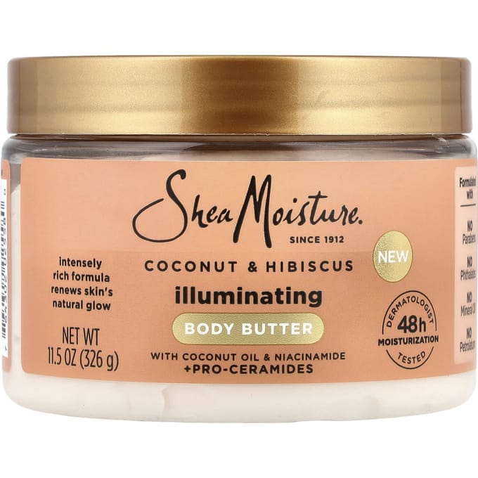 SheaMoisture, Verhelderende Body Butter, Kokosnoot & Hibiscus, 11.5 oz (326 g) beige