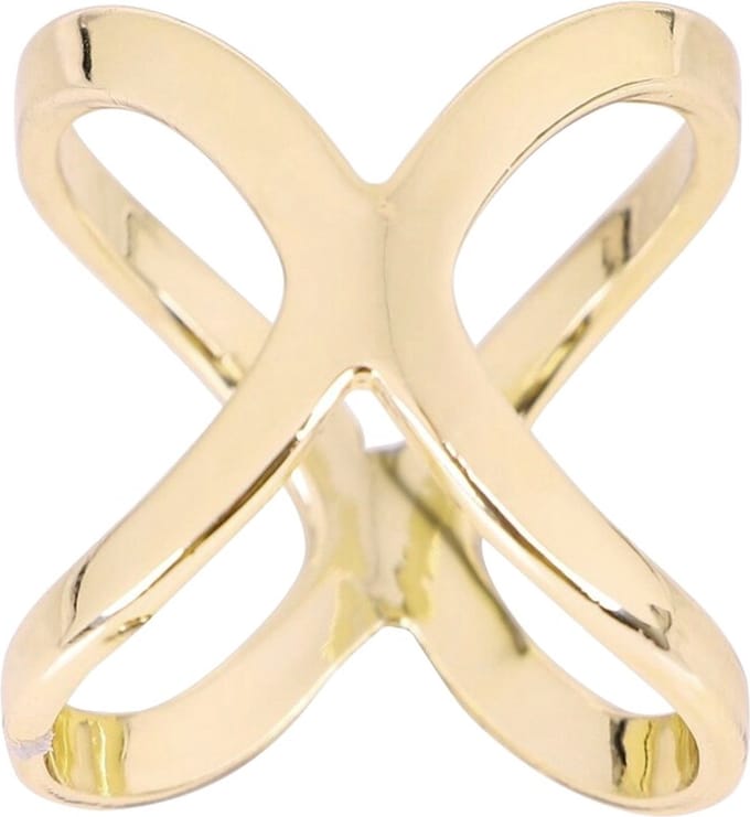 Fako Bijoux® - Sjaalklem - Sjaal Klem - Sjaal Ring - Classic Oval Mini - 21x21mm - Goudkleurig