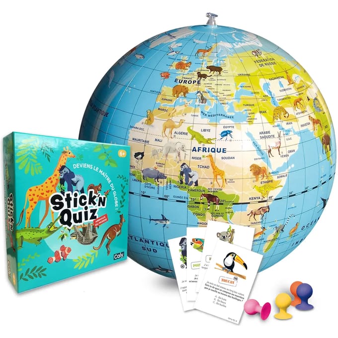 Wereldbol Caly Stick N Quiz (x2)