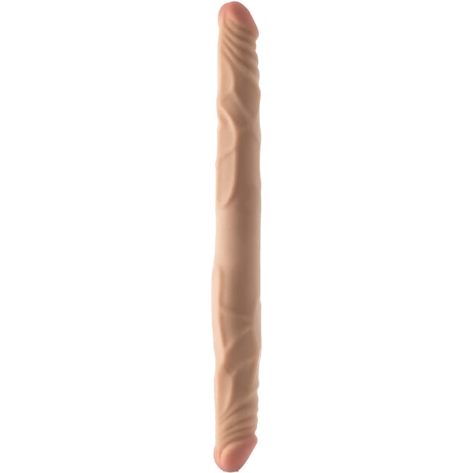Dr. Skin – Plus 35,5 cm Buigzame Dubbele Dildo – Beige