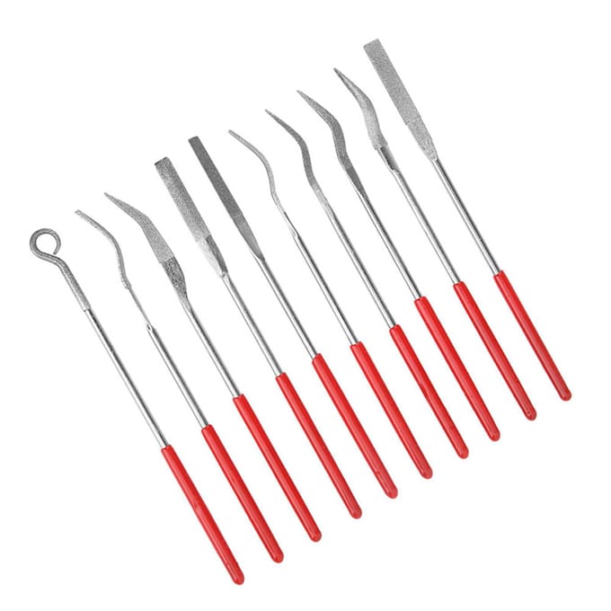 Ensemble de limes diamantées Abrasif commun Forme spéciale Meulage Outils manuels multifonctions gray