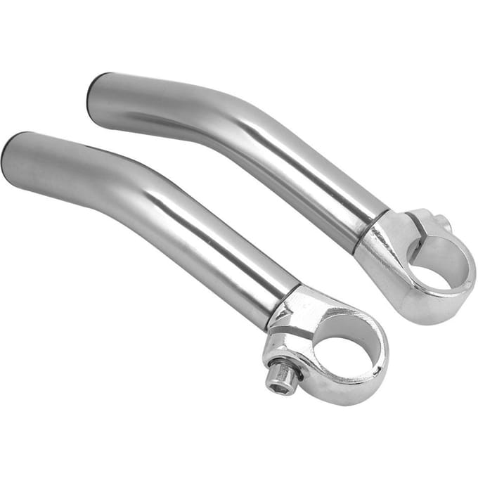 1 Paire Alliage d'Aluminium VTT Vélo de Route Guidon Embouts de Guidon argenté