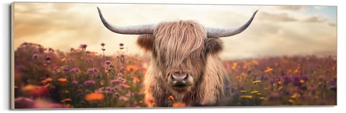 Schilderij Lente Hooglander - 52 x 156 - Hout - REINDERS