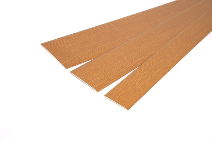 Drempelvervanger - 3 mm x 110 mm x 1000 mm - Aluminium met Eiken houtlook - Drempelhulp