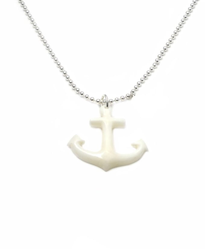 IbizaMen KIDS - Jongens - ketting - ballchain - rvs - anker - van bone