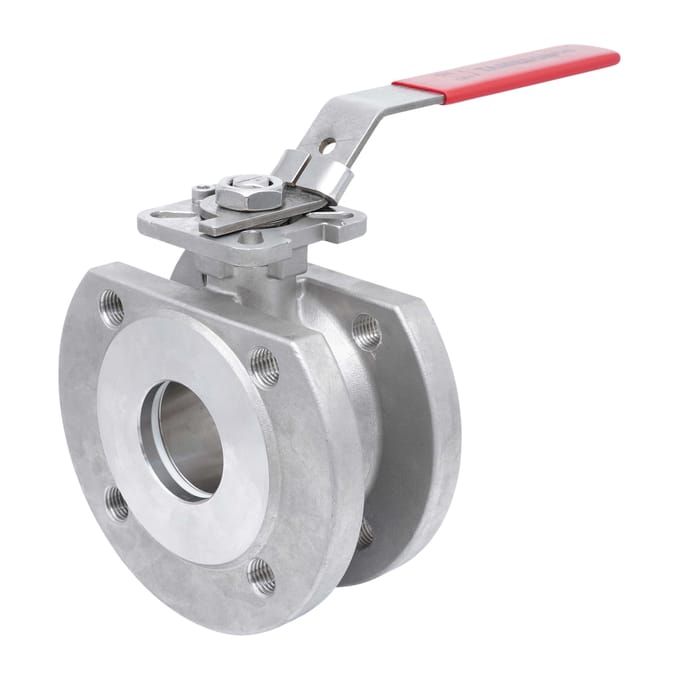 DN15 PN40 1-Stuk 2-Weg RVS Flens Kogelkraan PTFE ISO-Top F03 - TamesonPRO 1122-015