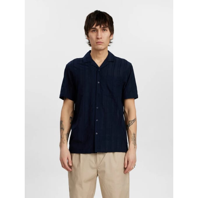Anerkjendt Akeon emb s/s shirt sky captain 3059