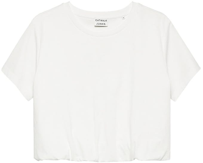 Catwalk Junkie dames O-hals shirt tuck in wit