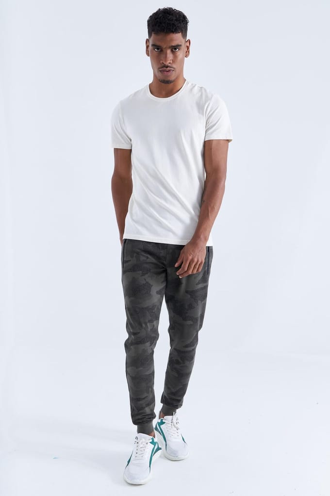 Heren Camouflage Slim Fit Trainingsbroek
