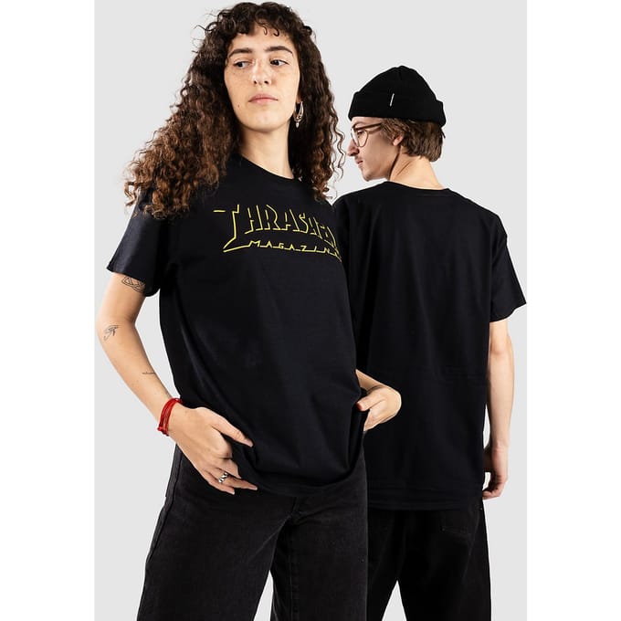 Thrasher Shadow Mag Logo T-Shirt zwart