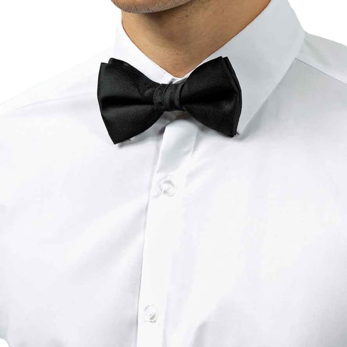 Premier Effen Polyester Strik (Zwart)