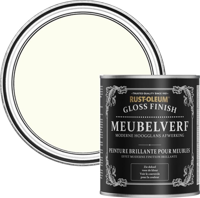 Rust-Oleum Gebroken wit Meubelverf Hoogglans - Antiek Wit 750ml