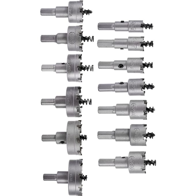 13-delige set 16 18 20 22mm Carbide Tip TCT Boor Gatzaag Set RVS