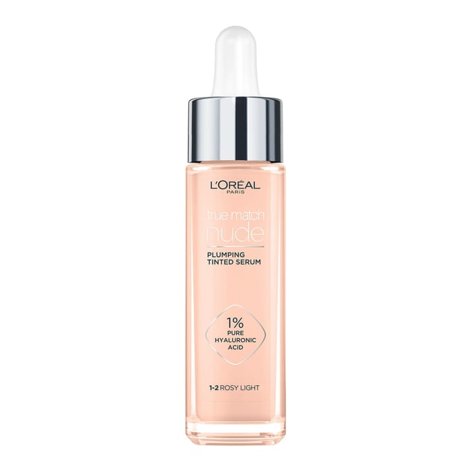 L'Oréal Paris True Match Nude Volumegevend Getint Serum Foundation met hyaluronzuur - 1-2 Rosy Light - 30ml - Vegan