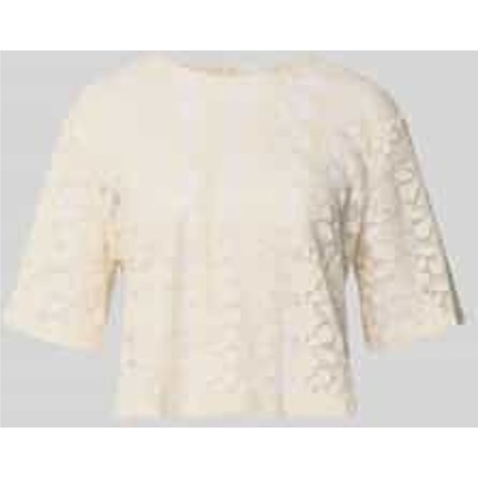 Semi-transparant blouseshirt met ronde hals
