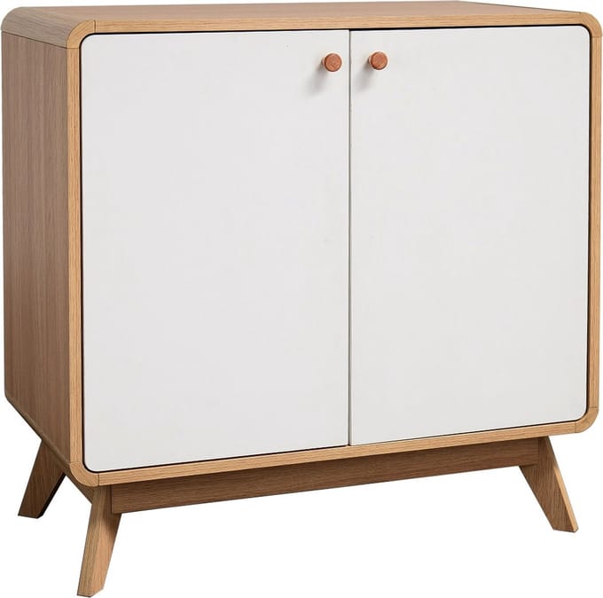Cassie-Kast - 2-deurs - Wit Eikenlook