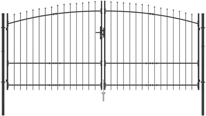 Dubbele Poort - Tuinhek - Buitenruimte Afscheiden - Moderne U-vorm - 400 x 175 cm - Grijs