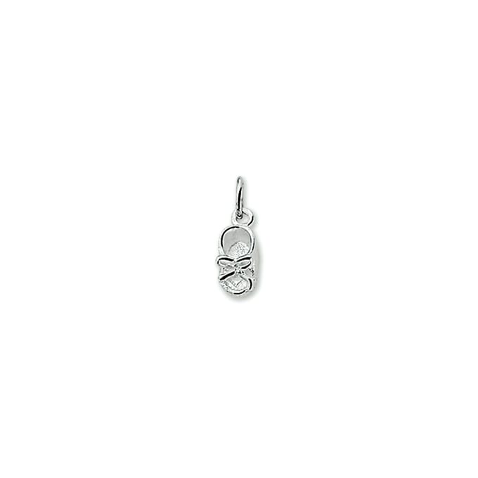 Zilver Gerhodineerde Hanger babyschoen 1329594