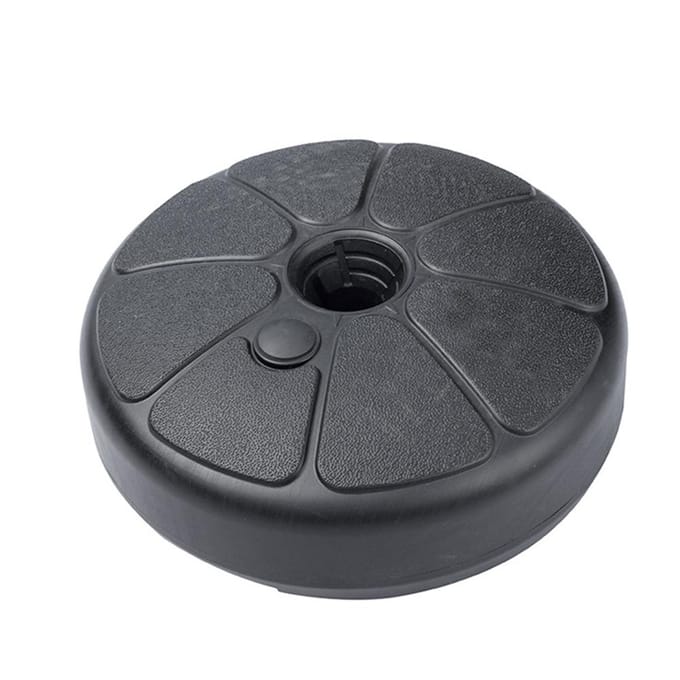 Base de parasol durable et remplissable conçue pour être utilisée avec un support de base de parasol rond pour table de patio gray