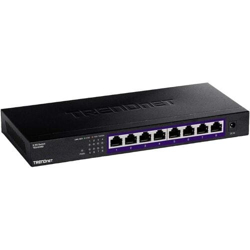 TRENDnet TEG-S380 8-Poorts 2.5G Switch , onbeheerd, zwart