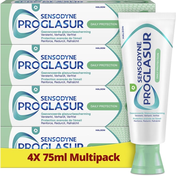 Sensodyne - Tandpasta - Pro Glasur - Daily Protection - 75ml x 4