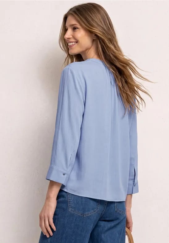 3/4-mouwen blouse met knoopdetail
