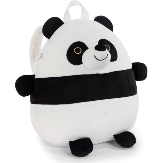 Noxxiez Panda - Knuffelrugzak - Voor kinderen - Zwart en wit