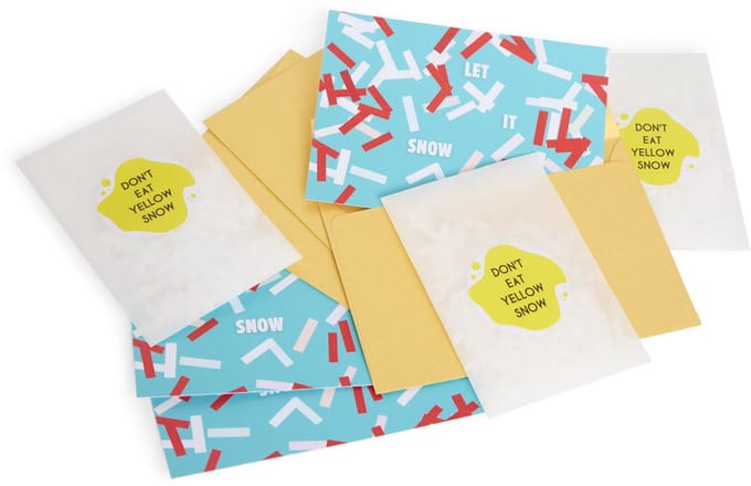 Let it snow - Kaartenset inclusief confetti