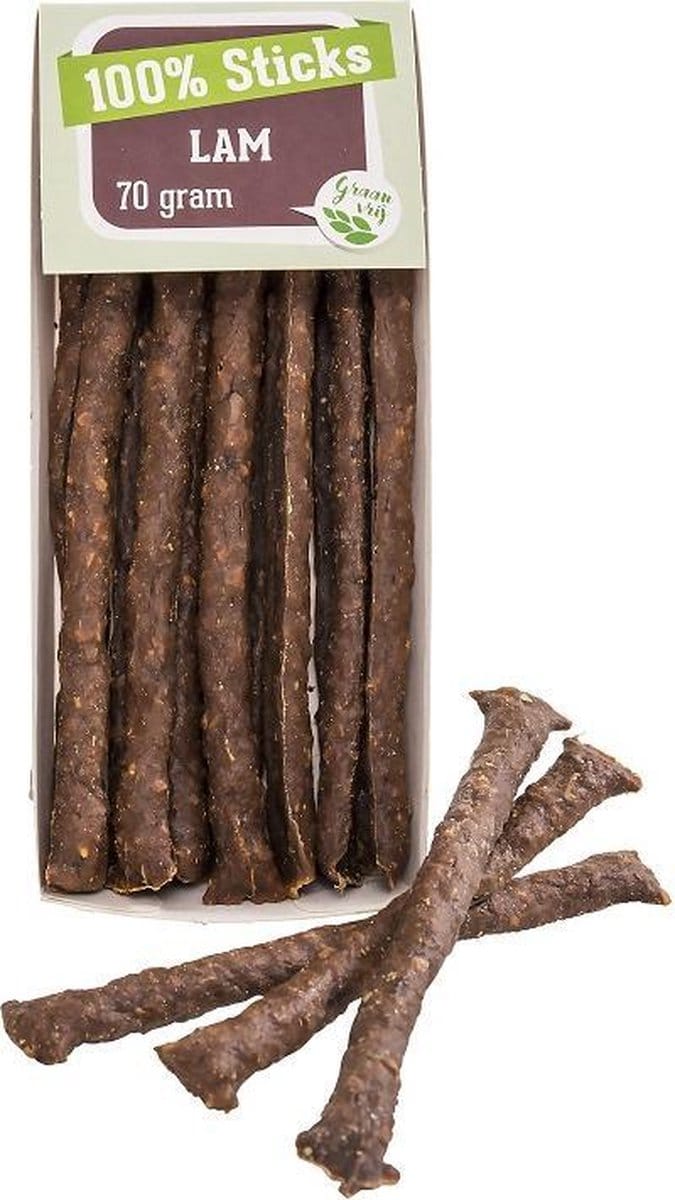 100% lamsvleessticks 10 x 70 gram